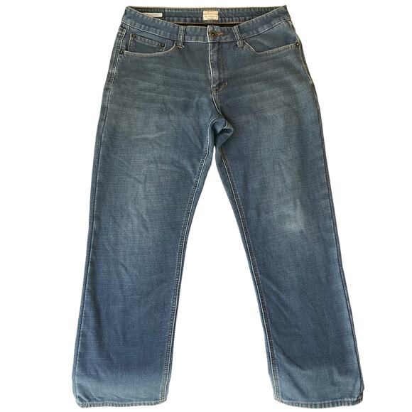 Weatherproof Vintage Men Jeans size 34x30 Blue Mid Rise Slim Straight Leg Lining - Picture 1 of 12